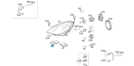 A0028202426 MERCEDES 171 211 240 CONTROL UNIT POWER MODULE RIGHT GENUINE NEW