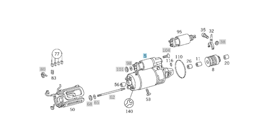 A0031512001 MERCEDES STARTER MOTOR GENUINE NEW