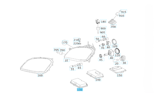 A0038205826 MERCEDES W211 W164 W251 W209 W219 CONTROL UNIT XENON GENUINE NEW