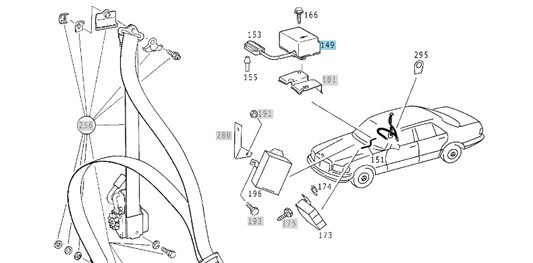 A0048201110 MERCEDES W107 W124 W126 W201 SENSOR GENUINE NEW