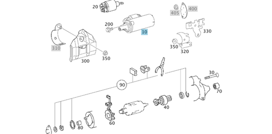 A0061515901 MERCEDES W203 W212 W219 W251 BOSCH STARTER BOSCH 0 001 107 461 NEW