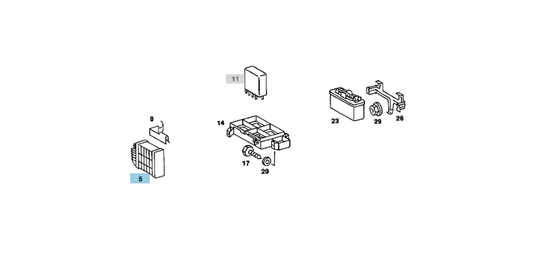 A0075451532 MERCEDES W107 W124 W126 MSG CONTROL UNIT GENUINE NEW