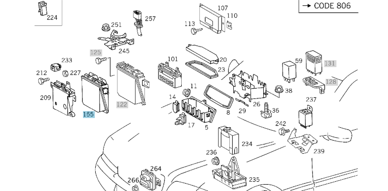 A0165455232 MERCEDES W202 CONTROL UNIT GENUINE NEW