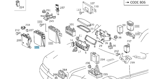 A0165455232 MERCEDES W202 CONTROL UNIT GENUINE NEW