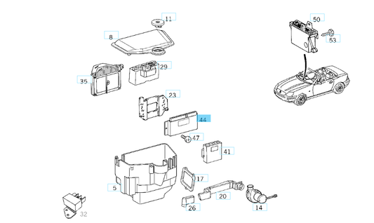 A0225450432 MERCEDES R170 SLK ESP CONTROL UNIT GENUINE NEW