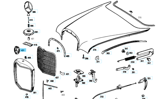 A1088800088 MERCEDES W108 W109 W110 W111 MERCEDES BADGE GENUINE NEW