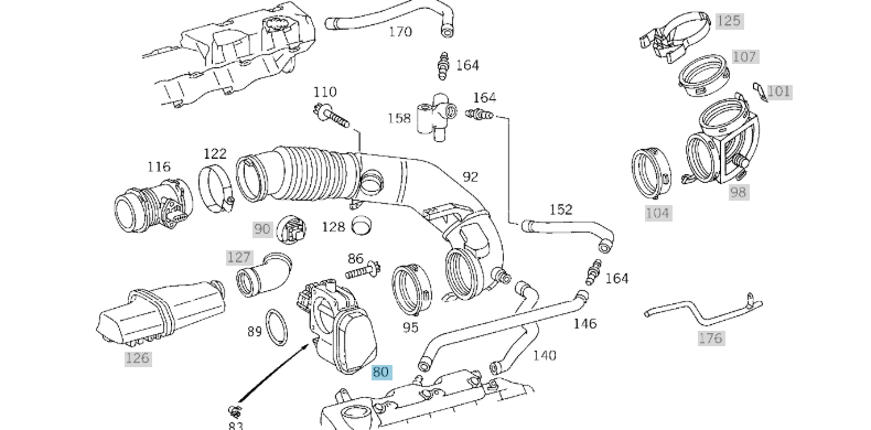 A1131410025 MERCEDES M113 ACTUATOR SLIDE VALVE BOSCH 0 205 003 048 NEW