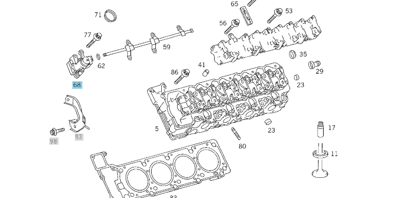 A1131800015 MERCEDES M113 PRESSURE RELIEF VALVE RIGHT GENUINE NEW