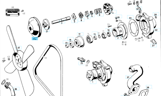 A1212050110 MERCEDES W121 WATER PUMP PULLEY GENUINE NEW