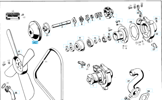 A1212050110 MERCEDES W121 WATER PUMP PULLEY GENUINE NEW