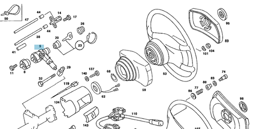 A1234621130 MERCEDES W123 STEERING COLUMN LOCK GENUINE NEW