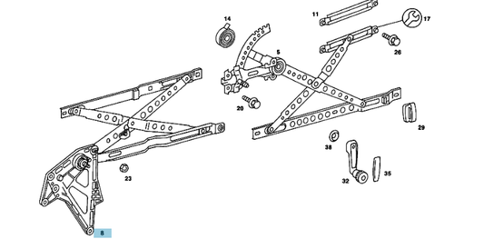 A1237202746 MERCEDES WINDOW REGULATOR GENUINE NEW