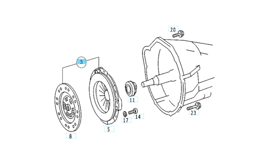 A1242500201 MERCEDES W124 CLUTCH DISC KIT SET SACHS 3000 317 003 NEW