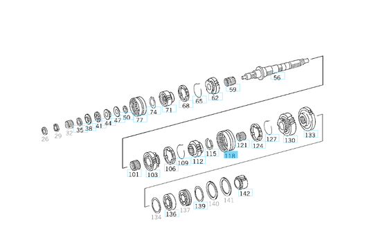 A1242620423 MERCEDES GM717 1ST AND 2ND SPEED SLIDING COLLAR GENUINE NEW