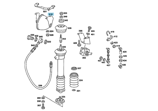 A1263201315 MERCEDES 116 AIR CELL REAR AXLE GENUINE NEW