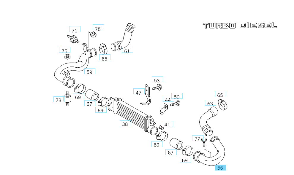 A1405280208 MERCEDES W140 AIR SUCTION PIPE LEFT GENUINE NEW