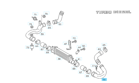 A1405280208 MERCEDES W140 AIR SUCTION PIPE LEFT GENUINE NEW