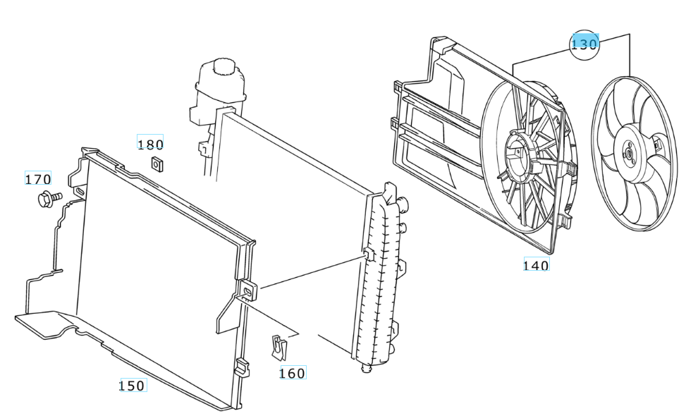 A1685000293 MERCEDES W168 414 BLOWER 100W GENUINE NEW