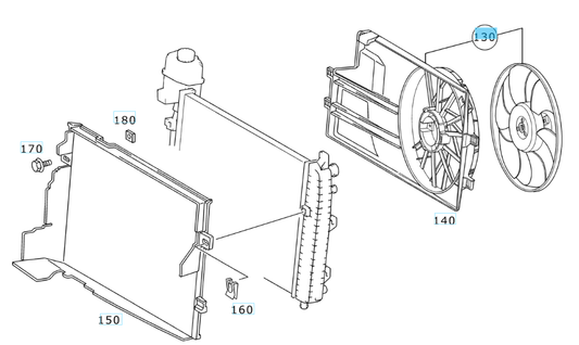 A1685000293 MERCEDES W168 414 BLOWER 100W GENUINE NEW
