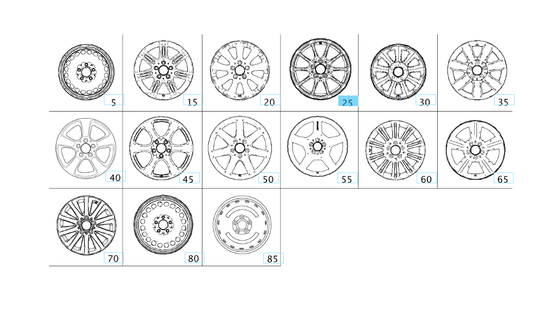 A1694012702 9782 MERCEDES W169 W245 5-HOLE DISK WHEEL GENUINE NEW