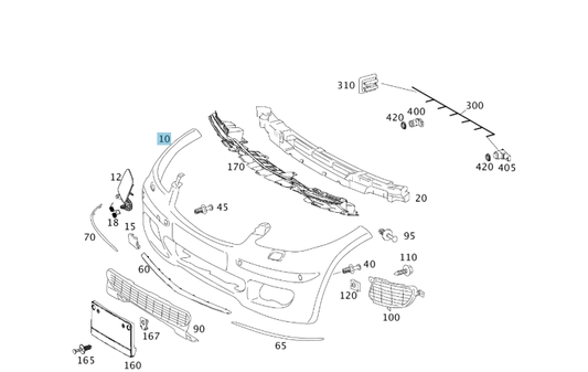 A1698801940 MERCEDES W169 TRIM PRIME COATED GENUINE NEW