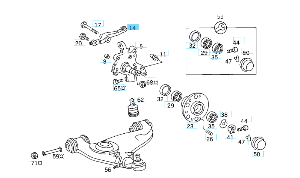 A2013321120 MERCEDES W201 STEERING ARM RIGHT GENUINE NEW