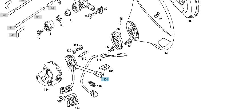 A2015452524 MERCEDES 201 TURN SIGNAL SWITCH BLINKER SWITCH GENUINE NEW