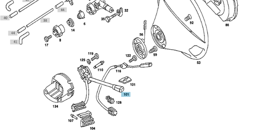 A2015452524 MERCEDES 201 TURN SIGNAL SWITCH BLINKER SWITCH GENUINE NEW