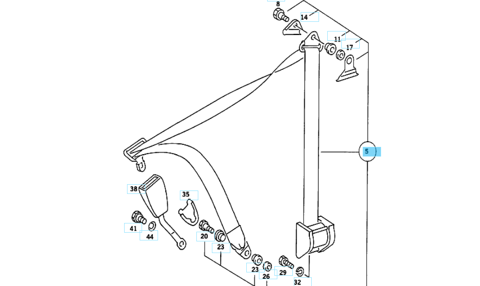 A2018603185 MERCEDES FRONT LEFT SIDE SEAT BELT GENUINE NEW