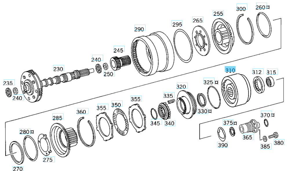 A2022701228 MERCEDES GA722 CLUTCH K2 DISC SUPPORT GENUINE NEW