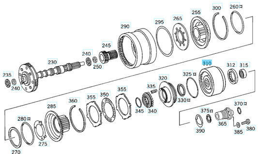 A2022701228 MERCEDES GA722 CLUTCH K2 DISC SUPPORT GENUINE NEW
