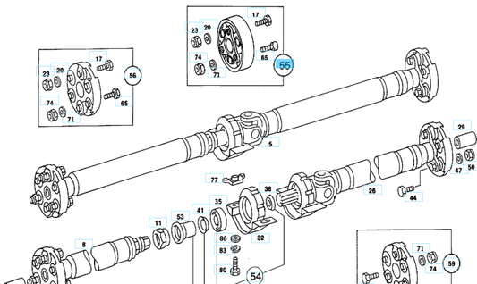A2024100647 MERCEDES W201 FRONT TS VIBRATION ABSORBER KIT FOR TAXI GENUINE NEW