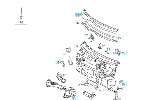 A2026260055 MERCEDES W202 W208 CROSS MEMBER TOP GENUINE NEW