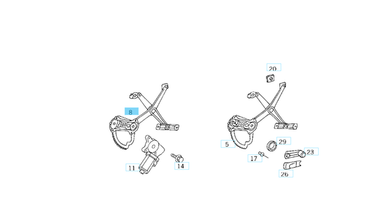 A2027201646 MERCEDES W202 WINDOW LIFT RIGHT ELECTRIC GENUINE NEW