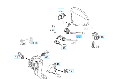 A2035450310 MERCEDES 203 SWITCH BLINKER SWITCH GENUINE NEW
