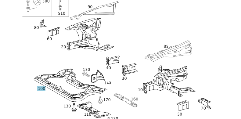 A2036280657 MERCEDES SUPPORT GENUINE NEW