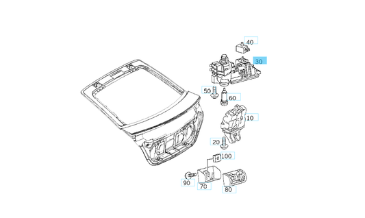A2037401093 MERCEDES W203 REAR PANEL DOOR HANDLE GENUINE NEW