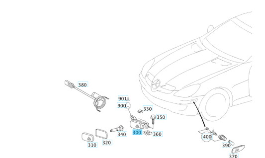 A2038201156 MERCEDES W171 W203 W209 W215 OUTSIDE LAMPS LEFT GENUINE NEW