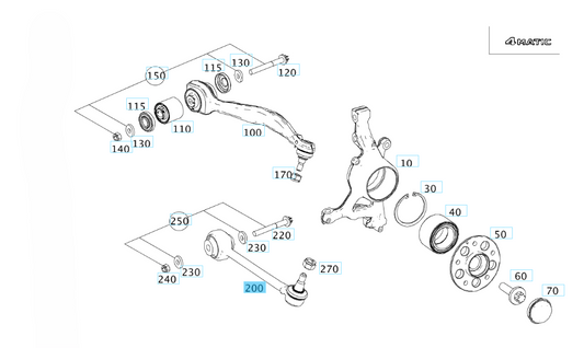 A2043303011 MERCEDES W204 C207 FRONT RIGHT ARM CROSS MEMBER GENUINE NEW