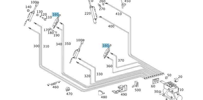 A2088000172 MERCEDES W208 FOLDING TOP CYLINDER GENUINE NEW