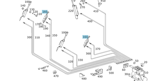 A2088000172 MERCEDES W208 FOLDING TOP CYLINDER GENUINE NEW