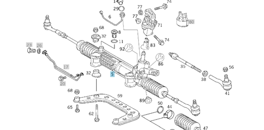 A2104602400 MERCEDES W210 RACK AND PINION STEERING BOX GENUINE NEW