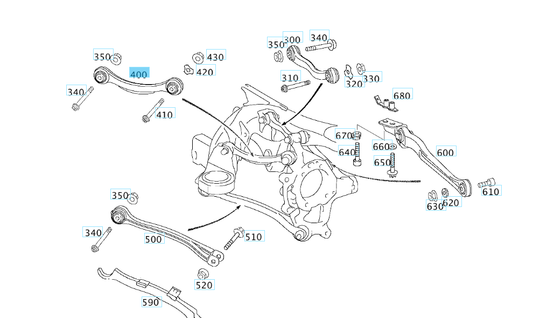 A2113503206 MERCEDES C219 W211 R230 REAR RIGHT TENSION ROD GENUINE NEW