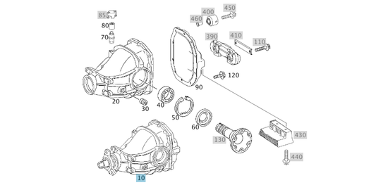 A2113506562 MERCEDES W211 REAR DIFFERENTIAL BOX GENUINE NEW