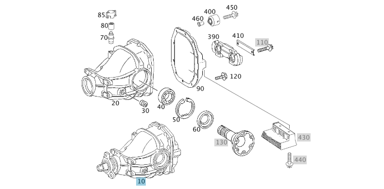 A2113508714 MERCEDES W211 REAR DIFFERENTIAL BOX GENUINE NEW