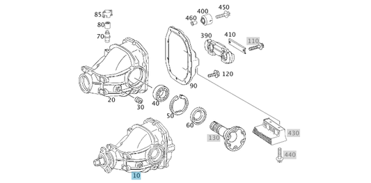 A2113508714 MERCEDES W211 REAR DIFFERENTIAL BOX GENUINE NEW
