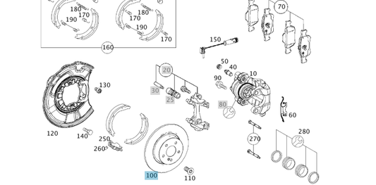 A2114231112 MERCEDES 211 219 BRAKE DISK VENTED REAR AXLE GENUINE NEW