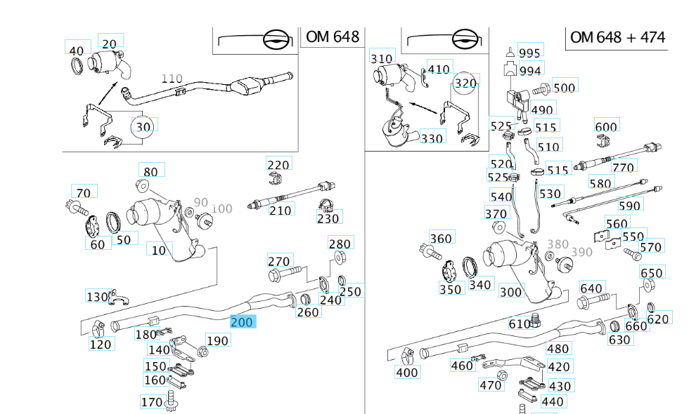 A2114904819 MERCEDES W211 EXHAUST PIPE 6 CYL DIESEL GAT 10.05.005 NEW