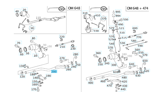 A2114904819 MERCEDES W211 EXHAUST PIPE 6 CYL DIESEL GAT 10.05.005 NEW
