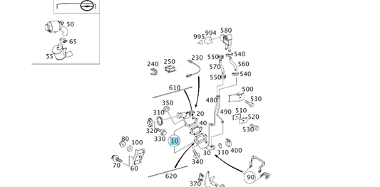 A2114907714 MERCEDES W211 CATALYTIC CONVERTER 4 CYLINDERS DIESEL GENUINE NEW